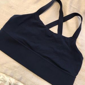 ATHLETA A-C Warrior Longline in Powervita, Navy, Size Large NWOT